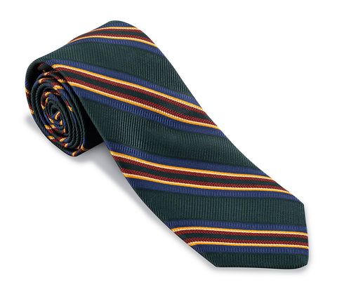 Green Mogador Stripes Necktie