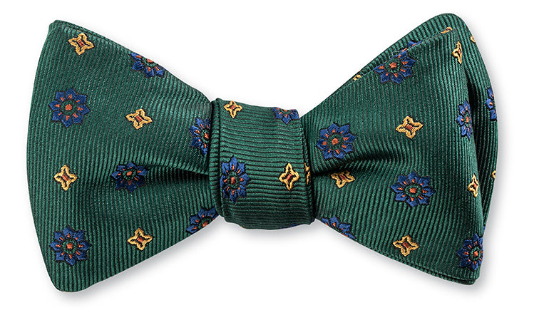 Green Chelsea Medallions Bow Tie