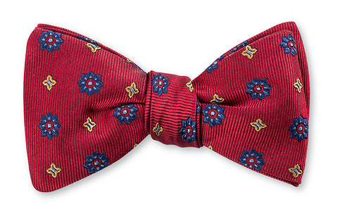 Red Chelsea Medallions Bow Tie