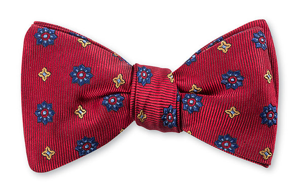Red Chelsea Medallions Bow Tie
