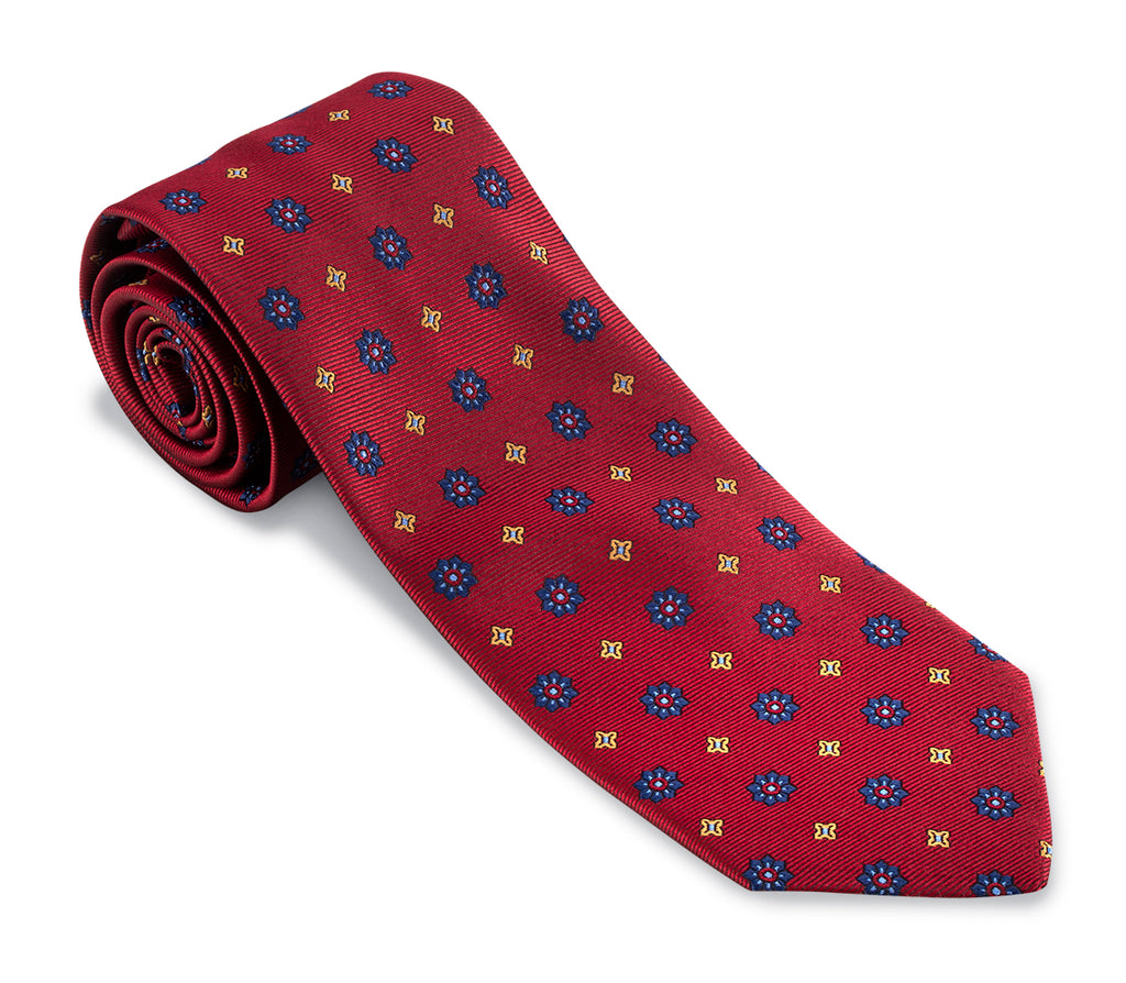 Red Chelsea Medallions Necktie