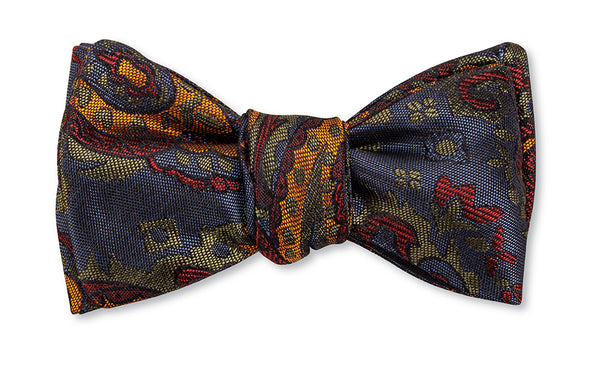 Blue Fernbank Paisley Bow Tie
