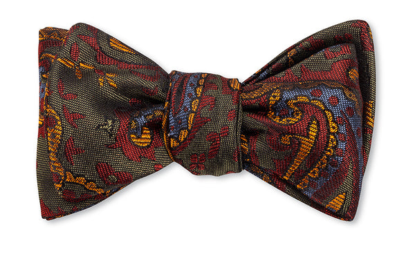 Olive Fernbank Paisley Bow Tie