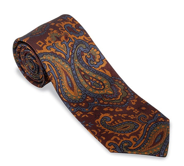 Burgundy Fernbank Paisley Necktie