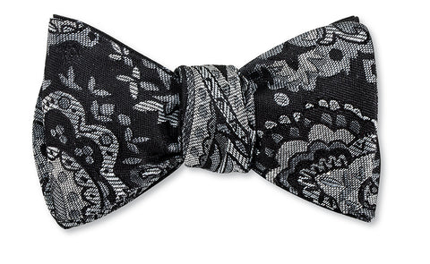 Black Fernbank Paisley Bow Tie