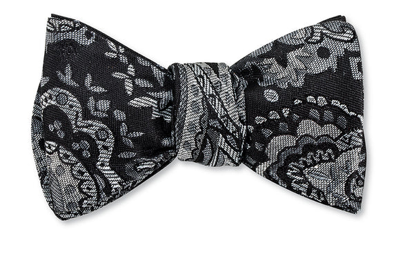 Black Fernbank Paisley Bow Tie