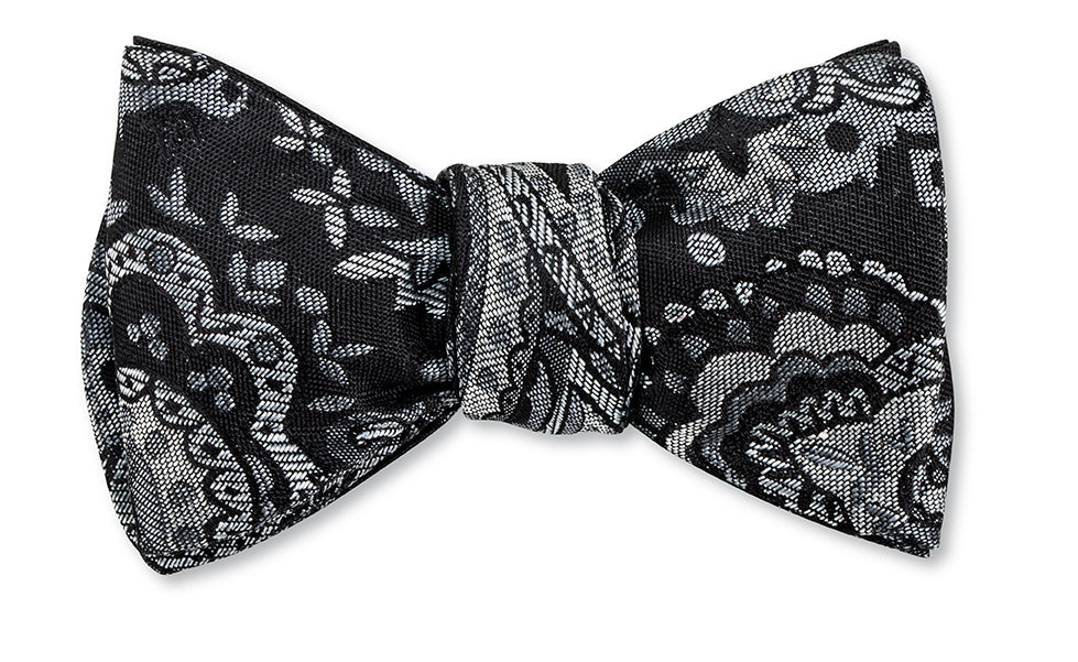 Black Fernbank Paisley Bow Tie