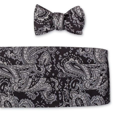 Black Fernbank Paisley Cummerbund Set