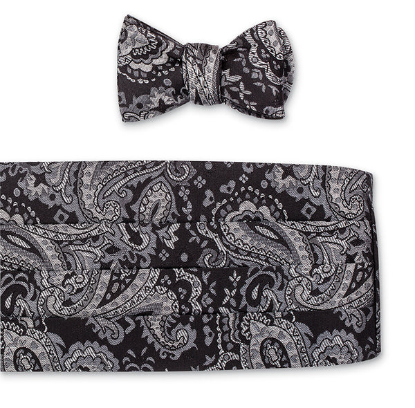 Black Fernbank Paisley Cummerbund Set