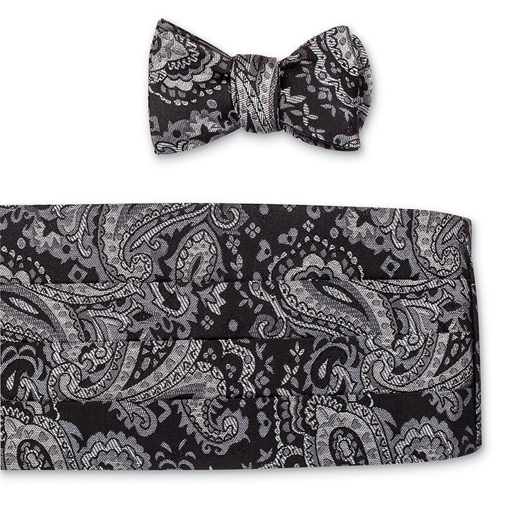 Black Fernbank Paisley Cummerbund Set