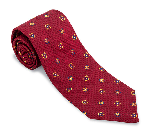 Red Heather Medallions Necktie