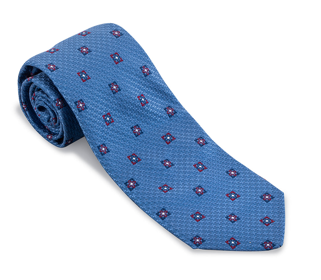 Blue Heather Medallions Necktie
