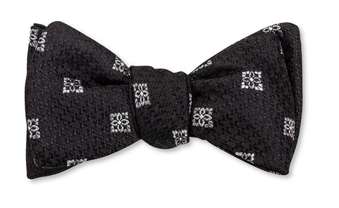 Black Heather Medallions Bow Tie