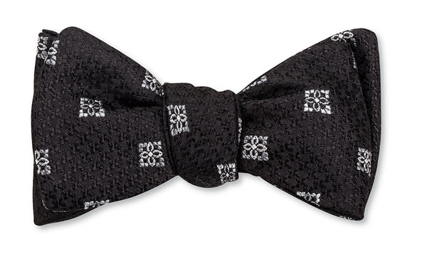 Black Heather Medallions Bow Tie