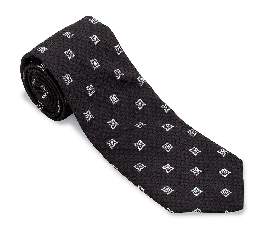 Black Heather Medallions Necktie