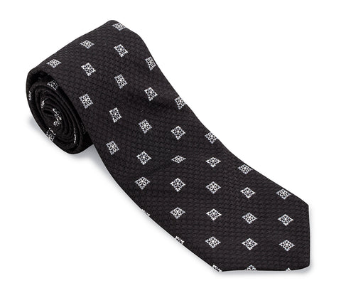 Black Heather Medallions Necktie