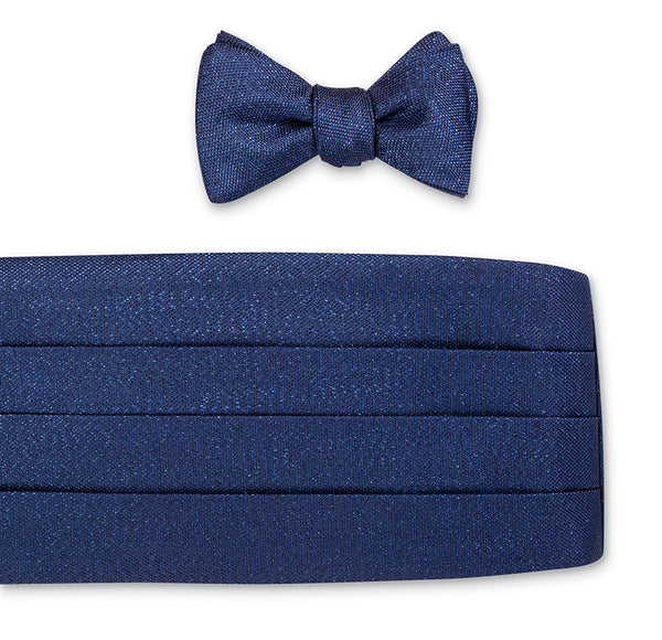 Navy/Blue Lamé Cummerbund Set