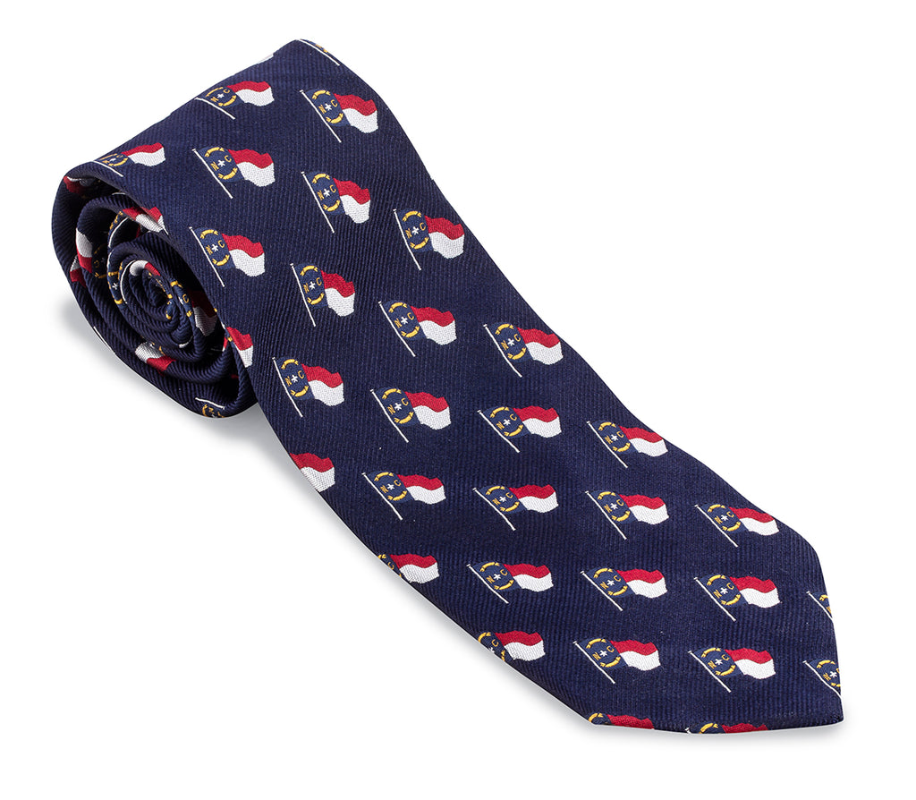 Navy North Carolina Flag Necktie