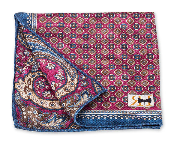 Pink Medallion/Paisley Pocket Square