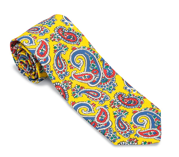 Yellow Italian Paisley Necktie