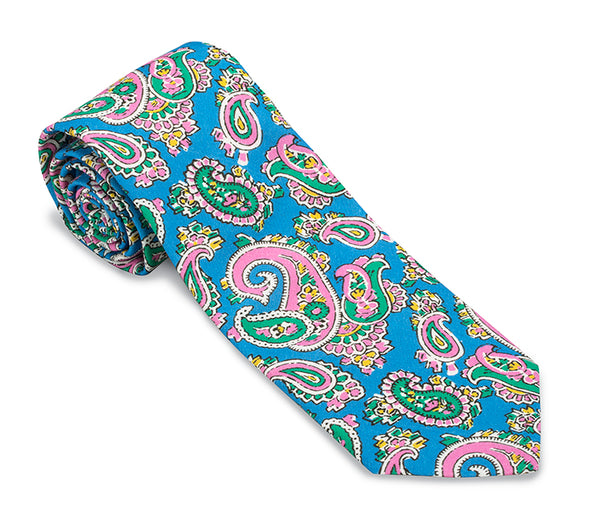 Blue Italian Paisley Necktie