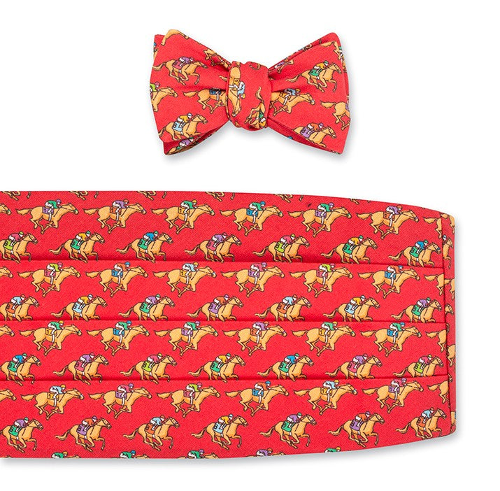 Red Equestrian Cummerbund Set
