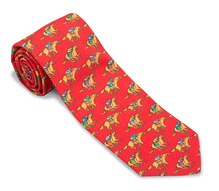 Red Equestrian Necktie