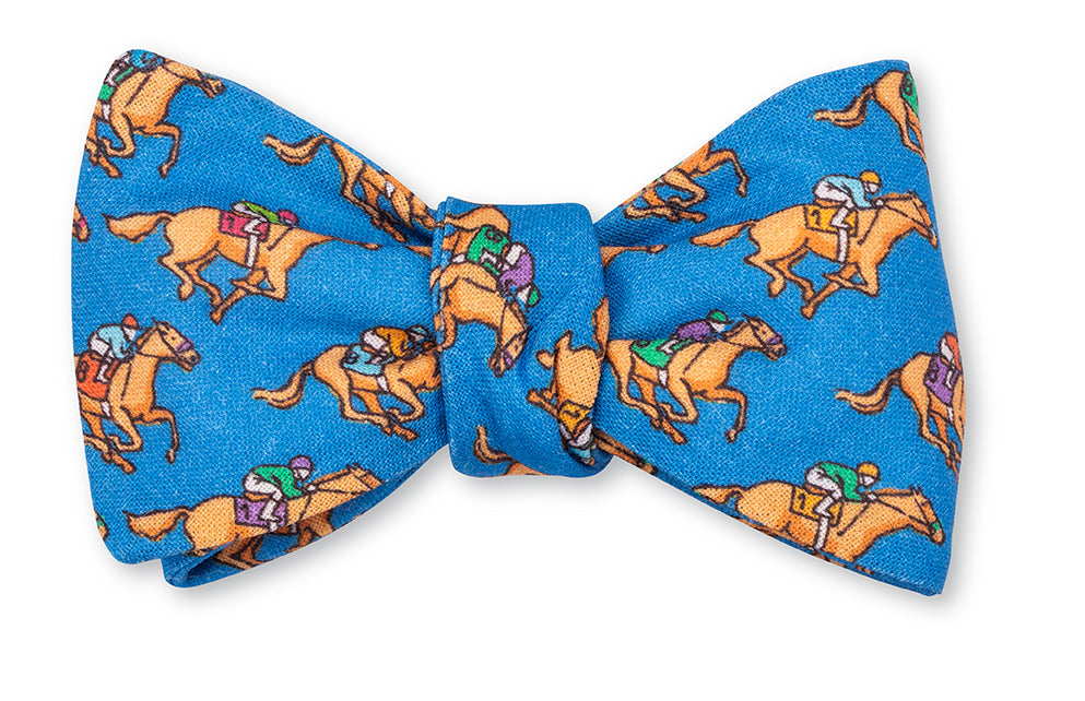 Blue Equestrian Bow Tie