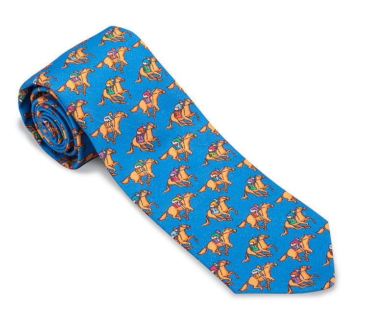 Blue Equestrian Necktie