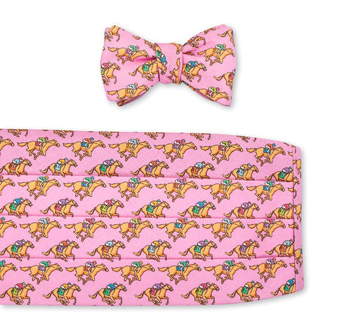 Pink Equestrian Cummerbund Set