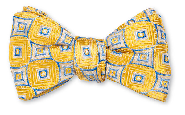 Yellow/Blue Bailey Medallions Bow Tie
