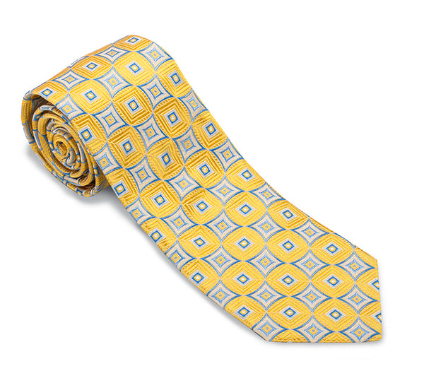 Yellow/Blue Bailey Medallions Necktie