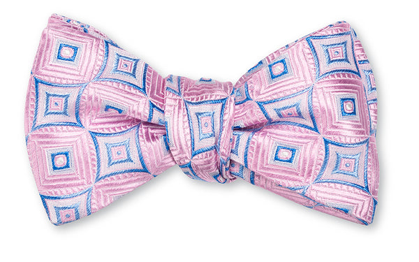 Pink/Blue Bailey Medallions Bow Tie