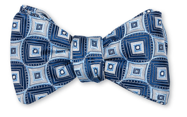Blue/Gray Bailey Medallions Bow Tie