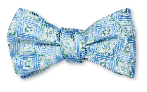 Blue/Green Bailey Medallions Bow Tie