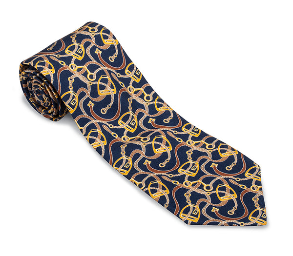 Navy Baxter Stirrups Necktie