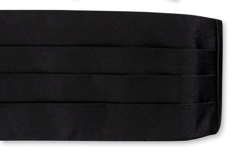 Formal Black Satin Cummerbund Set