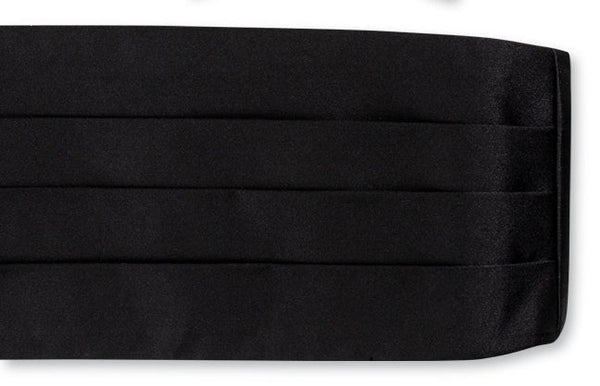 Formal Black Satin Cummerbund Set