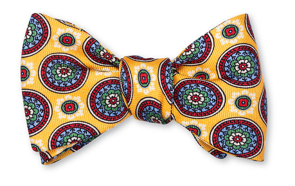 Yellow Fairview Medallions Bow Tie