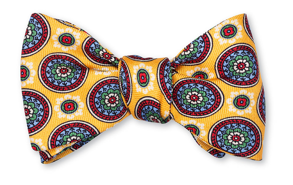 Yellow Fairview Medallions Bow Tie