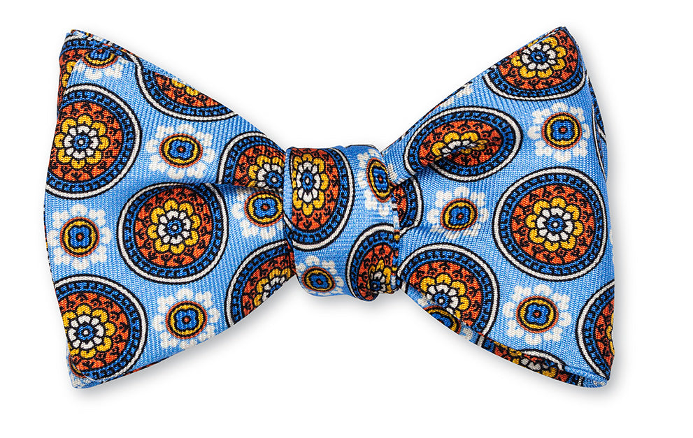 Blue Fairview Medallions Bow Tie