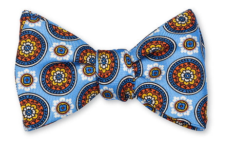 Blue Fairview Medallions Bow Tie