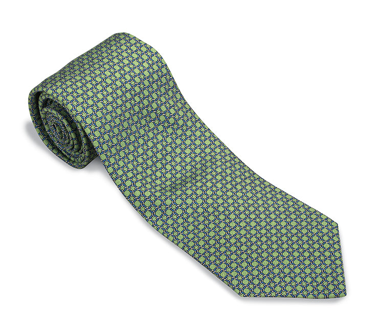 Sage Circle Links Necktie