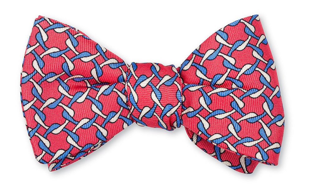 Coral Diamond Links Bow Tie