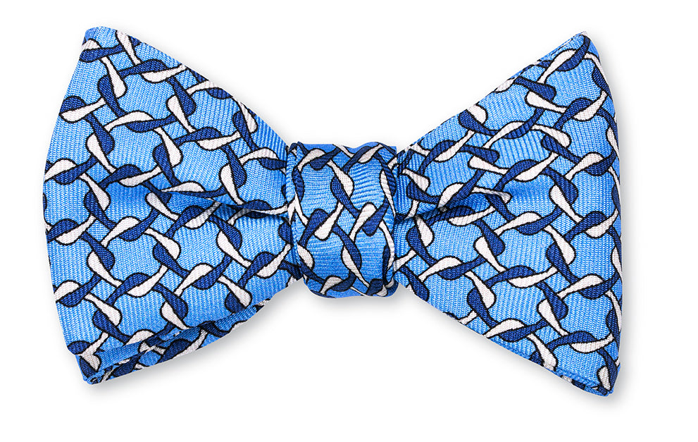 Blue Diamond Links Bow Tie