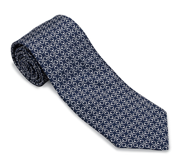 Navy Edwards Bits Necktie