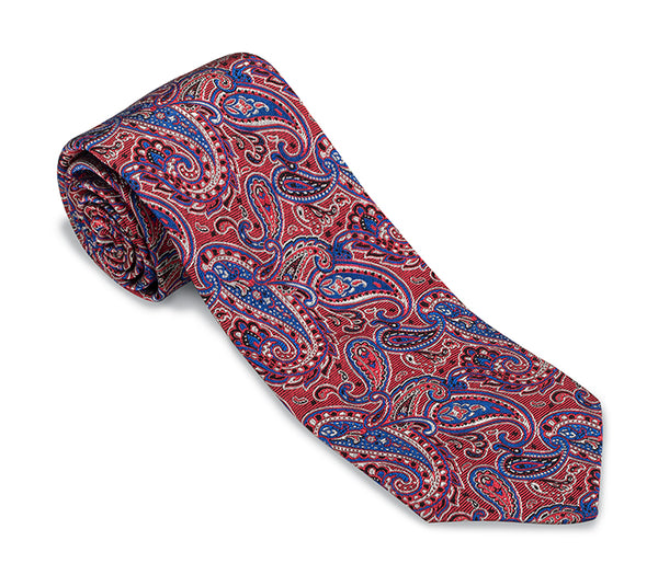 Red/Blue Glendale Paisley Necktie