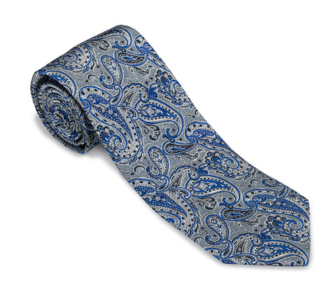 Gray/Blue Glendale Paisley Necktie