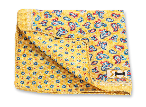Yellow Pine/Neat Pocket Square