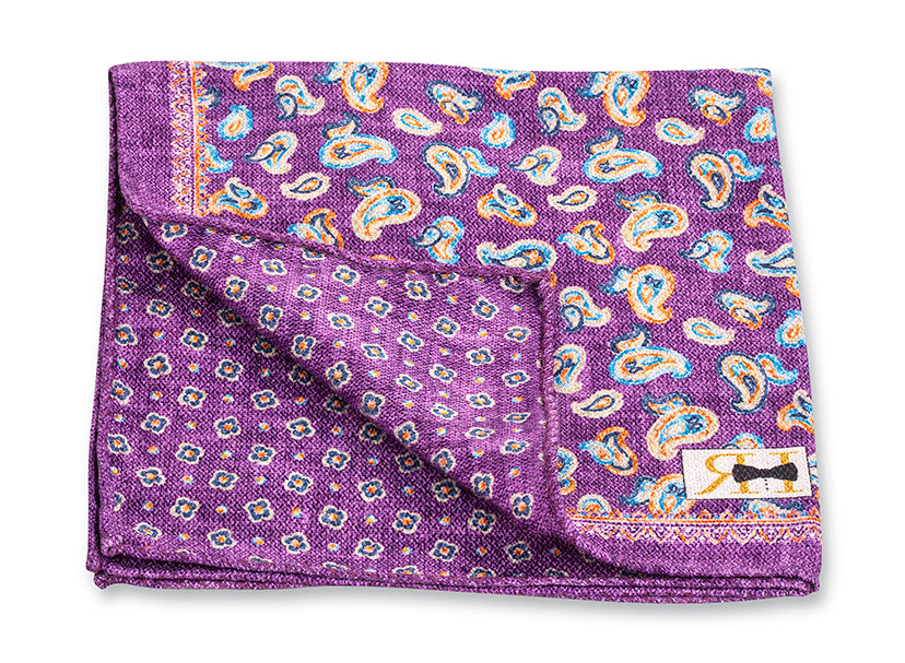 Purple Pine/Neat Pocket Square